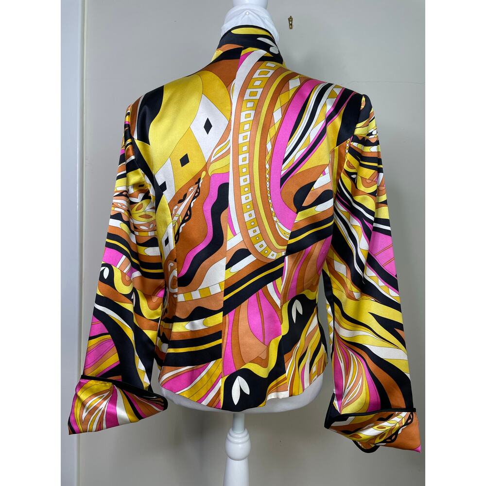 Js Collections Unique Artsy Colorful 100% Silk Ja… - image 2